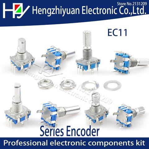EC11 Half Shaft Plum Axis Rotary Encoder Switch Handle Length 15mm 20mm Full Axis Code Switch Digital Potentiometer With Switchs ► Photo 1/6