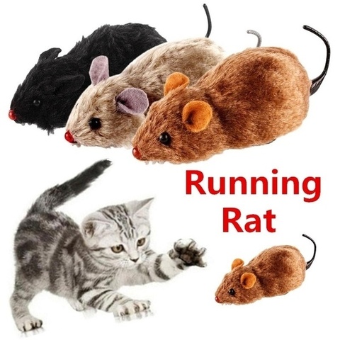 1Pc Funny Lifelike Plush Mouse Running Rat Toy for Cats Dogs Tail Mouse Pets Kids Random Color ► Photo 1/6