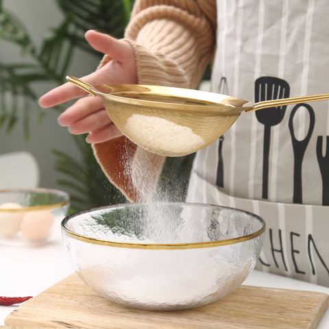 Kitchen Stainless Steel 8cm Flour Sieve Flour Filter Screen Powder Handheld Tea Oil Strainer Mesh Colander Sifter Baking Tools ► Photo 1/6