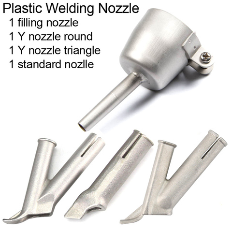 4pc Round Triangle Y Shape Nozzle for Welding Plastic Hot Air Gun Kit For Speed Welding Nozzle Tip Welding Leister Vinyl Welder ► Photo 1/6