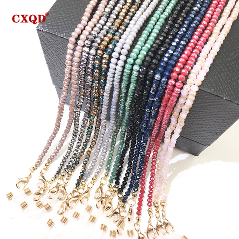 Handmade Fashion Reading Glasses Chain For Women Sunglasses Cords Casual 3mm electroplated Glass Beaded Eyeglass Masks Chain ► Photo 1/6