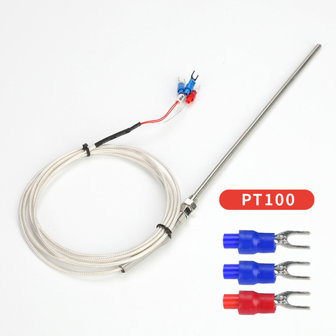 most ideal stainless steel thread M8 PT100  temperature sensor thermal resistance 1M 2M 5M for industry temperature Controller ► Photo 1/6