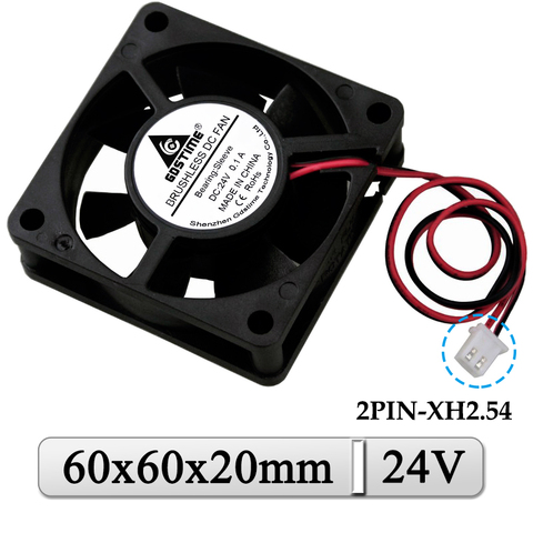 5 Pcs/Lot Gdstime 24V 60x60x20mm 60mm Axial Industrial Supply Case Cooler 6020 6cm Brushless DC Exhaust 3D Printer Cooling Fan ► Photo 1/6