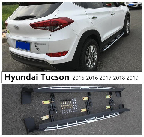 For Hyundai Tucson 2015 2016 2017 2022 Running Boards Side Step Bar Pedals High Quality Cayenne Style Nerf Bars ► Photo 1/5