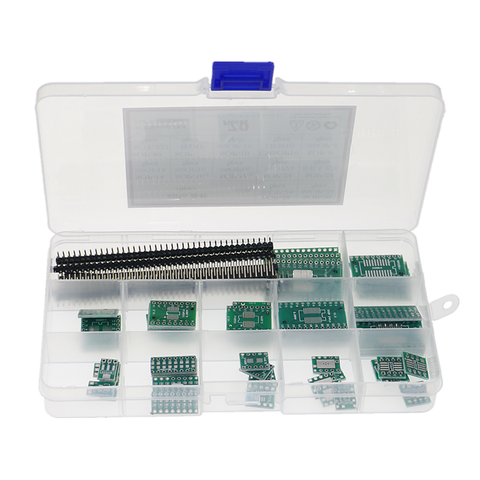 70pcs PCB Board Kit SMD Turn To DIP Adapter Converter Plate SOP8 SOP10 SOP14 SOP16 SOP24 SOP28 ► Photo 1/4