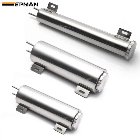 EPMAN Polished Stainless steel Radiator Overflow Tank Bottle Catch Can 2