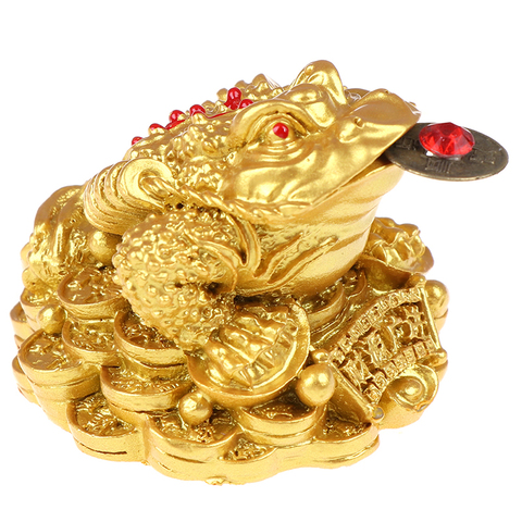 Wealth Golden Frog Toad Coin Chinese Fortune Frog Feng Shui Toad Money Home Office Decoration Tabletop Ornaments Lucky Gifts ► Photo 1/6