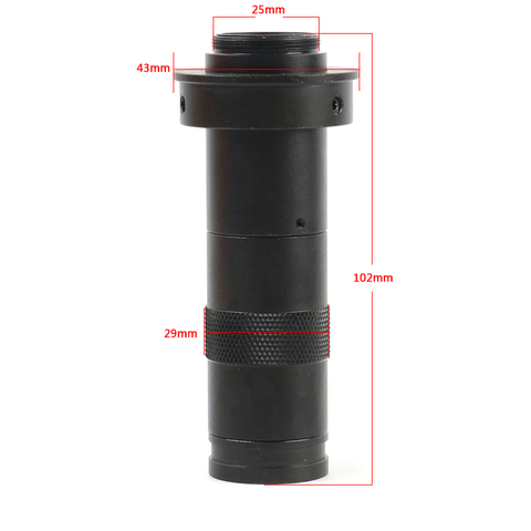 Adjustable 200X Zoom CS C-mount Magnification Lens Microscope Accessory For Industrial Video Microscope Camera ► Photo 1/1