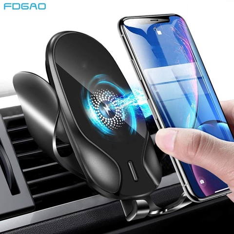 15W Qi Wireless Car Charger For iPhone 11 XS Max X 8 XR 10W Fast Wireless Charging Car Phone Holder For Samsung S10 S20 Note 10 ► Photo 1/6