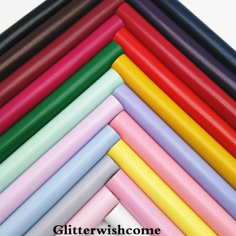 Glitterwishcome 21X29CM A4 Size Vinyl For Bows Nappa Leather Fabirc Faux Leather Sheets for Bows, GM197A ► Photo 1/6