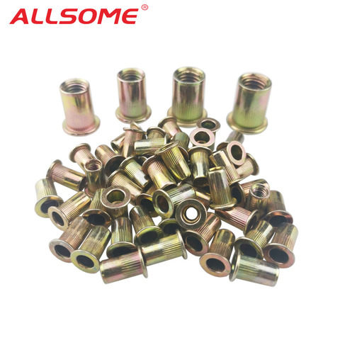 ALLSOME 300pcs M3 M4 M5 M6 M8 M10 Head Rivet Nuts Set Nuts Insert Reveting Multi Size Rivet Nuts Collocation with BOX HT2599 ► Photo 1/5