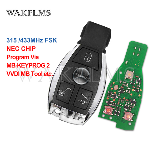 2 Batteries NEC Chip 315MHz Panic 433MHz Car Smart Remote Key Fob For Mercedes Benz A B C E G R S Class CL CLK CLS GL ML SL SLK ► Photo 1/1