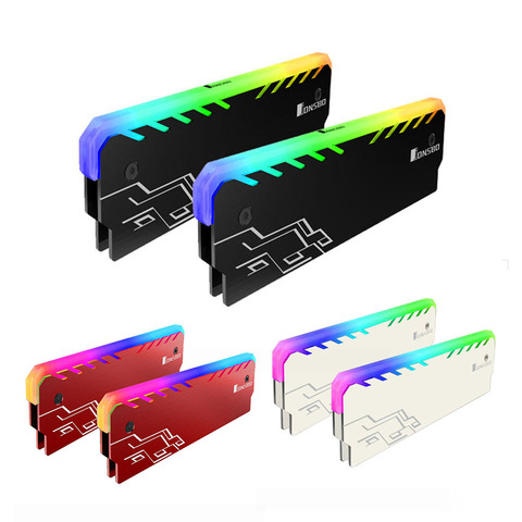 NC-1 RAM Heatsink Cooler RGB 256 Color PC Memory Cooling Vest Heat Sink Radiator For DDR DDR3 DDR4 Desktop PC Ram Memory ► Photo 1/6