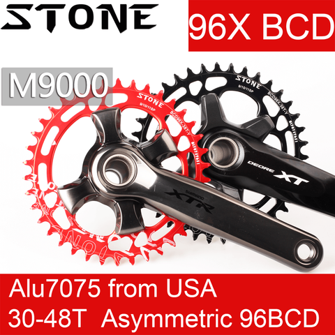 Stone 96 BCD Round Chainring for Shimano M7000 m8000 m9000 30t 32t 34t 36 38 40 44 46 48T MTB Bike Chainwheel Tooth Plate 96bcd ► Photo 1/6