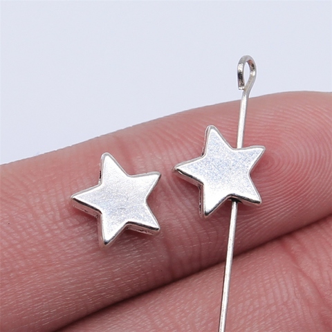WYSIWYG 20pcs 9x9mm Antique Silver Color Star Beads For Jewelry Making DIY Jewelry Findings ► Photo 1/2