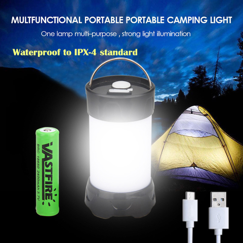 5 Modes LED Portable Lantern Collapsible Tent Lamp Magnetic Flashlight Waterproof Outdoor Camping Fishing Light Use 18650 ► Photo 1/6