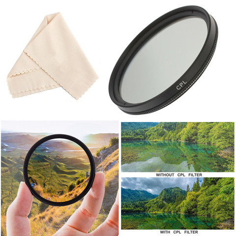 Circular Polarizing CPL Filter 37 40.5 43 46 49 52 55 58 mm for Nikon Canon Sony Fujifim Olympus Pentax Panasonic Camera lens ► Photo 1/6