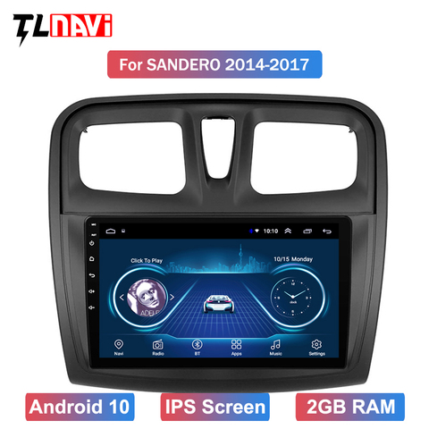 9 inch For Renault Logan 2 2012 2022 Sandero 2 2014 2022 Symbol Car Radio Multimedia Video Player Navigation GPS Android 10 ► Photo 1/6