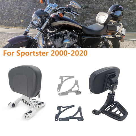 Motorcycle Multi-Purpose Driver & Passenger Backrest For Harley model Sportster XL 883 XL 1200 2000-2022 ► Photo 1/6