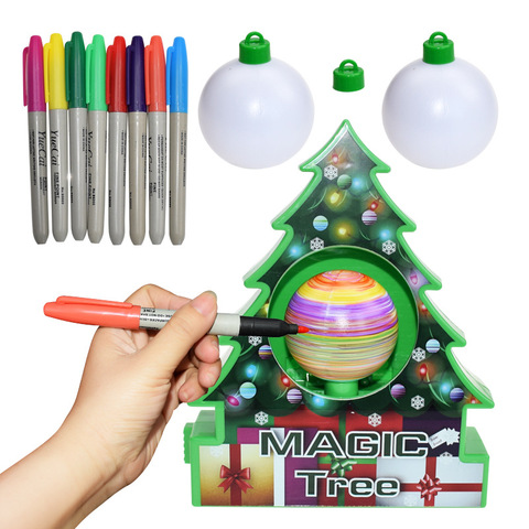 Kids DIY Craft Drawing Toy Set Christmas Tree Decoration Ball Ornaments Egg Paint Tool Children Christmas Gift Educational Toys ► Photo 1/6