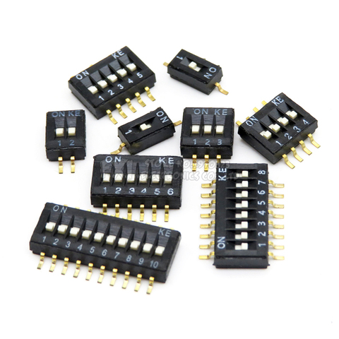 5PCS SMD SMT Slide Type Switch 1P 2P 3P 4P 5P 6P 8P 10P 1.27mm Position Way DIP Black Pitch Toggle Switch Black Snap Switch ► Photo 1/1