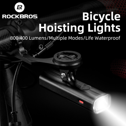 ROCKBROS Bike Light Hoisting Headlights Multifunctional Holder Powerful Flash Light USB Charing Led Bicycle  Front Light 4000mAh ► Photo 1/6