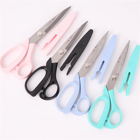 High Quality Professional Stainless Steel Sewing Scissors Fabric Shears for Embroidery Cross Stitch with Cover Tailor's Scissors ► Photo 1/6