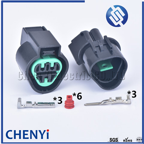 1 set 3 Pin way male female Kum Waterproof Electrical Wire Auto Connector Plug PB621-03020 PB625-03027 Headlight sensor ► Photo 1/6