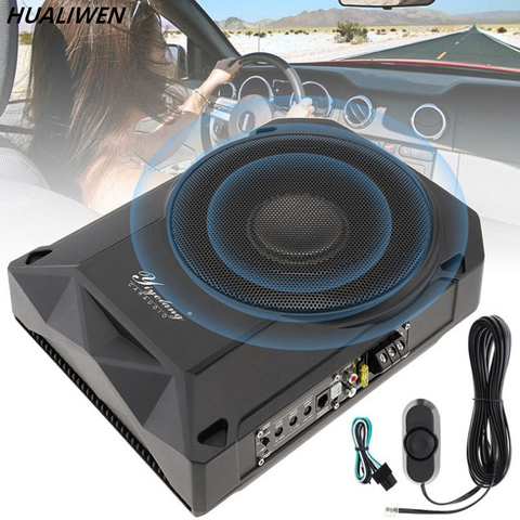 Car audio 600W high power 10 inch ultra-thin subwoofer 12v pure bass car subwoofer wiring control ► Photo 1/5