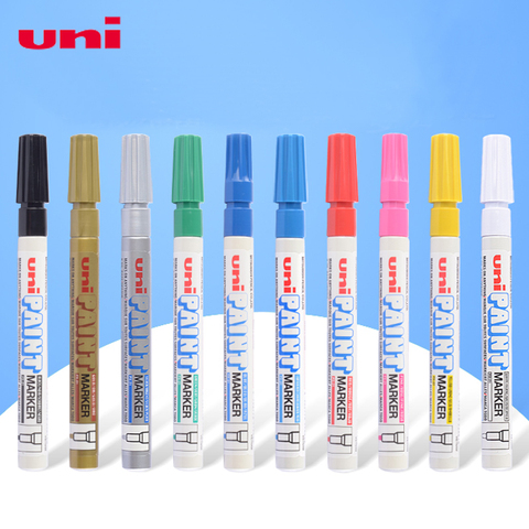 1pcs UNI PX-21 Permanent Marker Pens Colored Oil Waterproof Writing for Metal Glass Fabric Tires Graffiti Paint Marker Pen ► Photo 1/6