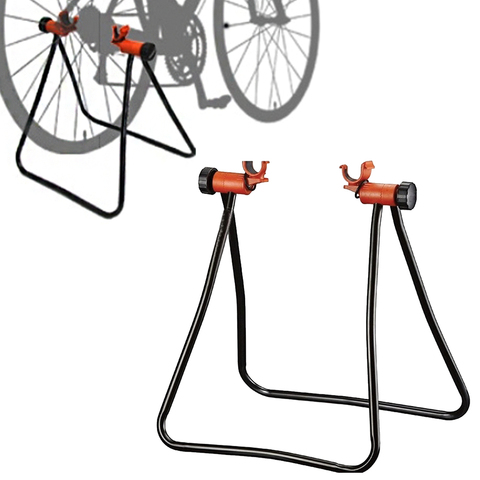 Bike Holder Repair Stand Adjustable Height Sport Parking Rack Mechanic Floor Display Bicycle Foldable Maintenance Holding Rings ► Photo 1/6