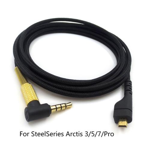 New Replacement 3.5mm 1.5m TPE Audio- Headset For Steelseries Arctis 3/5/7/Pro Cable Gaming Line For laptop ► Photo 1/6