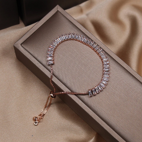 2022 Korean new design fashion jewelry full crystal adjustable bracelet shiny zircon ball party bracelet for women ► Photo 1/5