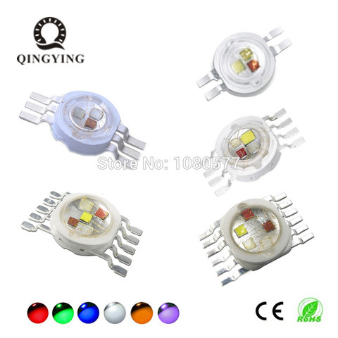 10-50pcs High Power RGB LED RGB RGBW RGBWY RGBWYV 3W 4W 15W 18W molding LED Stage lights Source 4 6 8 10 12 pin ► Photo 1/5