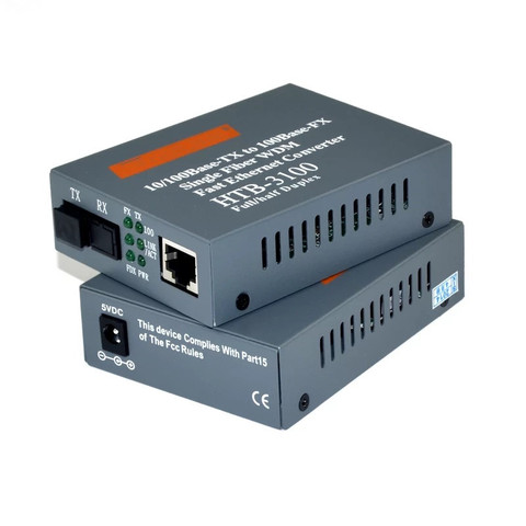 FTTH HTB-3100AB media converter 25KM single-mode 10/100m fiber fiber optic transmitter single-mode receiver switch ethernet ► Photo 1/4