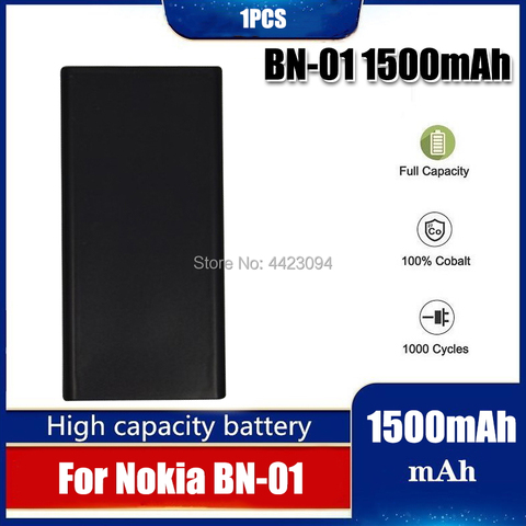 1pc 1500mAh Replacement bateria bn01 Battery For Nokia Lumia X 1045 RM-980 RM 980 Normandy BYD BN-01 ► Photo 1/6