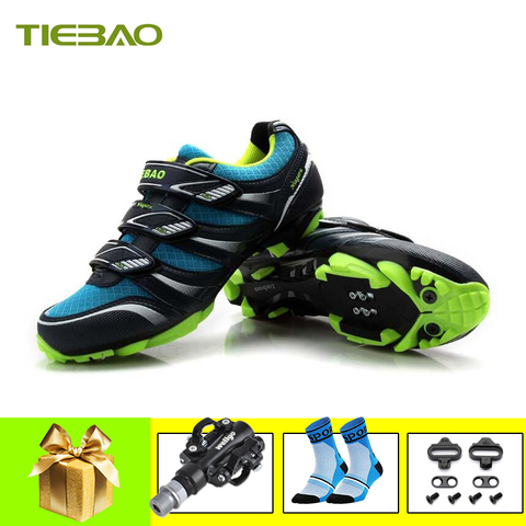 Tiebao Professional MTB Cycling Shoes Outdoor Athletic Racing Bike Shoes Self-locking Bicycle Shoes SPD Cleated Pedals Sneakers ► Photo 1/6