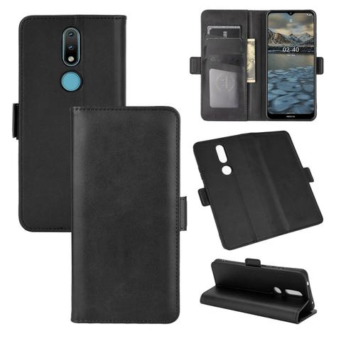 Case For Nokia 2.4 Leather Wallet Flip Cover Vintage Magnet Phone Case For Nokia 2.4 Coque ► Photo 1/6