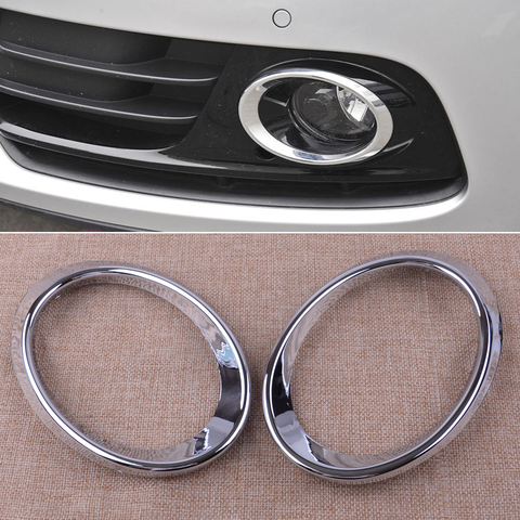 CITALL 2Pcs Chrome Front Fog Light Lamp Cover Trim Car Styling Fit for Audi Q5 2010 2011 2012 ► Photo 1/4