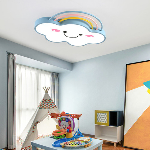 Modern Cartoon Rainbow Cloud Baby Girl Children Kids Room Ceiling Light Led Ceiling Lamp Lights For Bedroom Nursery Roof Lamp ► Photo 1/4