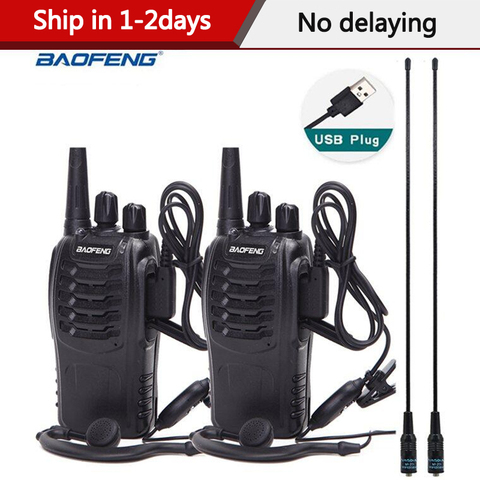 2Pcs Baofeng BF-888S Mini Walkie Talkie Portable Radio CB radio BF888s 16CH UHF Comunicador Transmitter Transceiver ► Photo 1/6