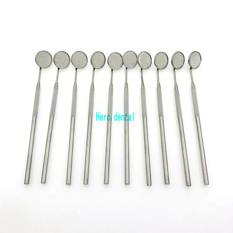 10pcs Dental Mirrors Stainless steel Surgical Instruments dental mirror with handle ► Photo 1/5