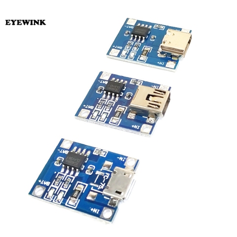 1pcs/lot Micro USB 5V 1A 18650 TP4056 Lithium Battery Charger Module Charging Board With Protection Dual Functions ► Photo 1/4