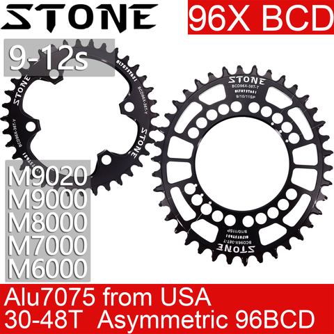 Stone Chainring 96 BCD round oval for M7000 M8000 M9000 m9020 MTB Bike Chain Wheel 30t 34 36 38 40 42 44 46T 48T 96bcd 12 speed ► Photo 1/6