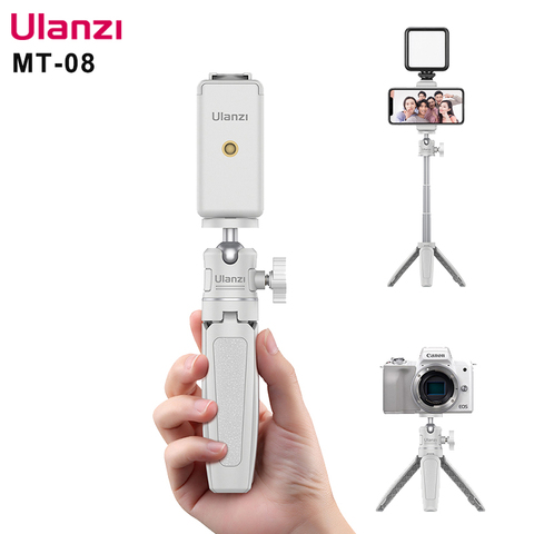 Ulanzi MT-08 SLR Camera Smartphone Vlog Tripod Mini Portable Tripod with Cold Shoe Phone Mount for iPhone Android ► Photo 1/6