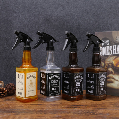 400ML/600ML Hairdressing Spray Bottle Salon Barber Hair Tools Water Sprayer Retro Whiskey Oil Head Watering Can ► Photo 1/6