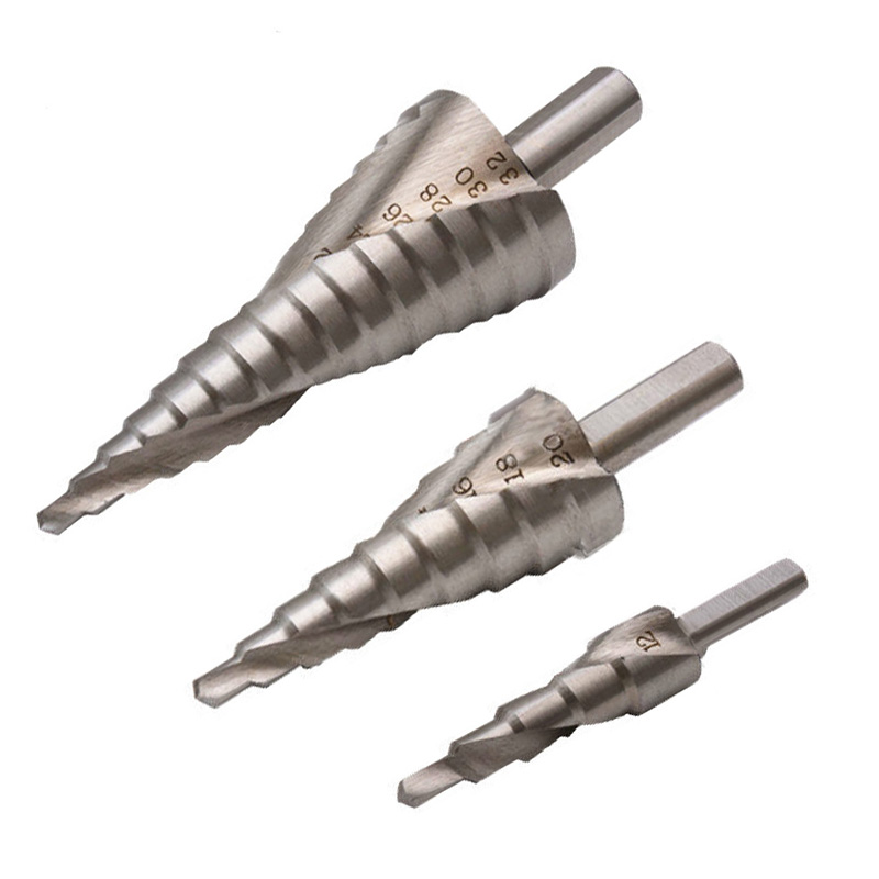 New HSS Drill Bit Set Stainless Steel Coated Step Quick Change 4-12/20/32mm ► Photo 1/5