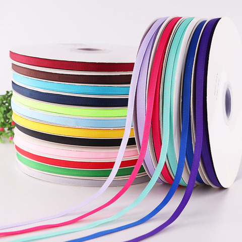 5Yards/Roll Best quality ribbon for crafts wedding Decorations DIY Grosgrain Ribbons Bow Gifts Card Wrapping Supplies 6mm ► Photo 1/6