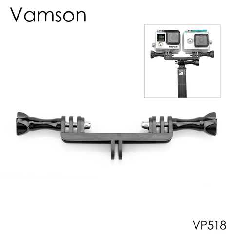 Vamson for Go pro Accessories Double Bracket Bridge Mount for Gopro Hero 7 6 5 4 for DJI OSMO Yi 4K Tripod Action Camera VP518 ► Photo 1/6