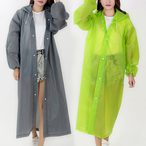 Environmental Women Raincoat Men Black Rain Clothes Cover Hooded Poncho Motorcycle Rainwear Adult Clear Portable Rain Jacket ► Photo 1/6